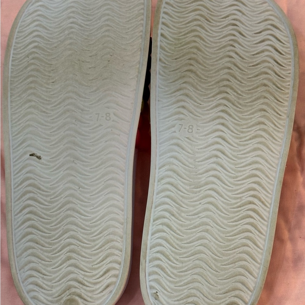 Colorful Rainbow Slide Sandals - Picture 2 of 6